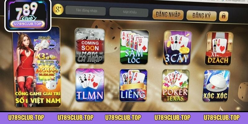 Điểm danh sảnh chơi đa dạng trong game bài 789CLUB